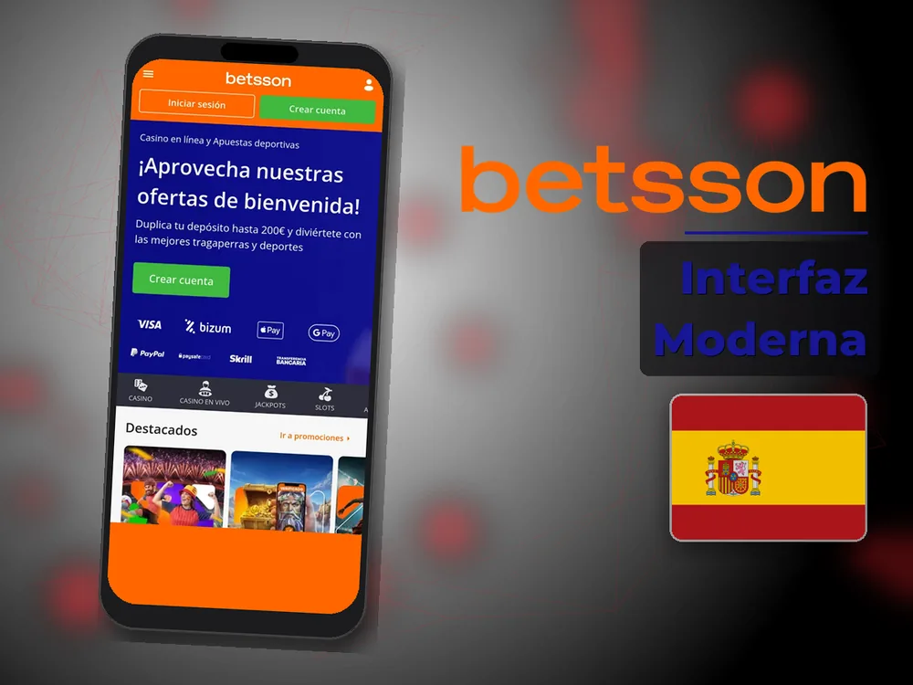 Betsson App Peru - Interfaz Moderna