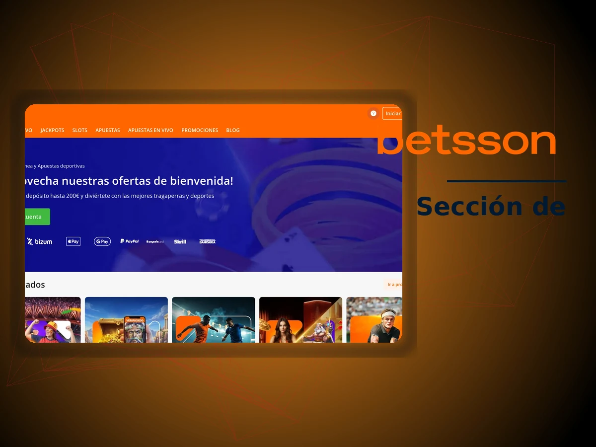 Betsson App Peru - Sección de